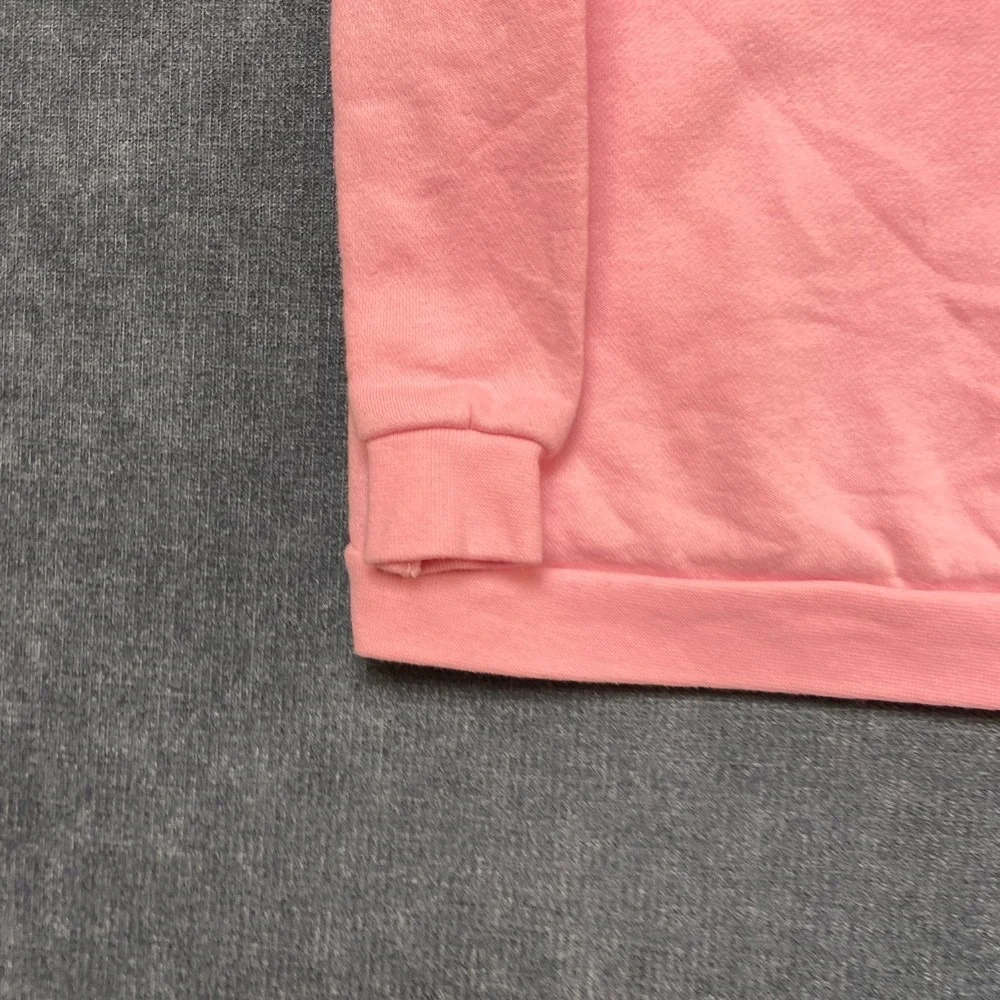 Nike Sweatshirt Toddlers 12M Pink Cotton Fleece Lined Ribbed Hem Swoosh Logo